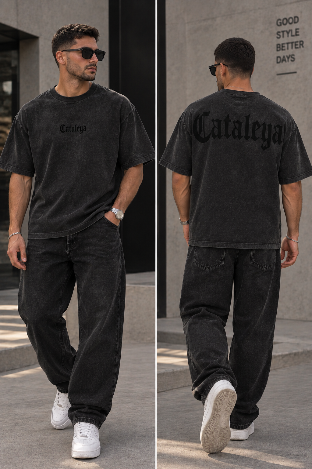 Icon Tee- Black Vintage/Black Print